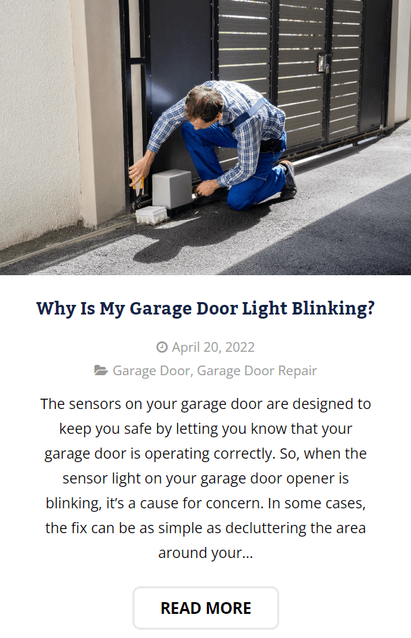 Garage Door Light Blinking