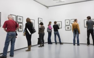 Group of people viewing Art at Museum