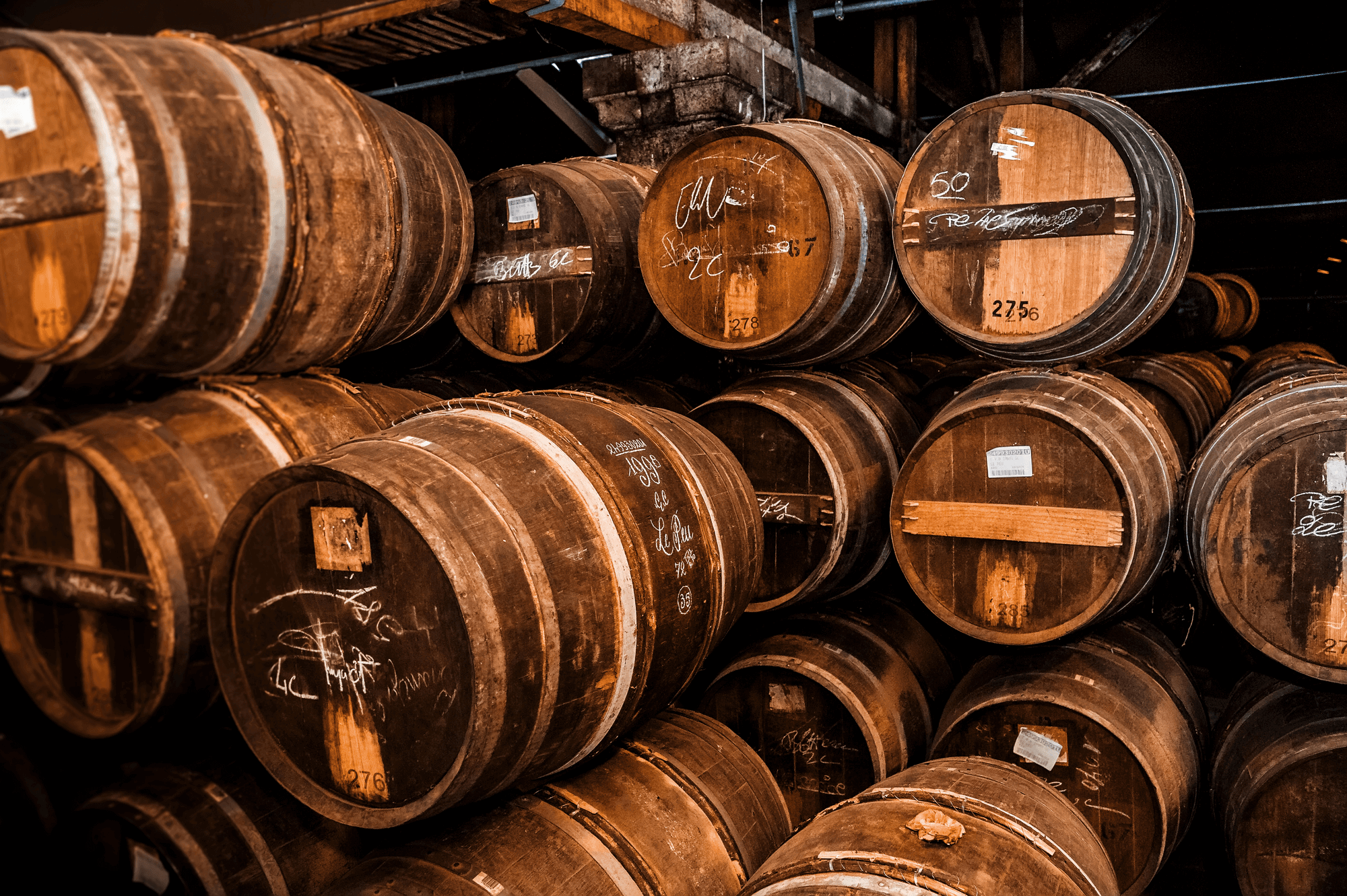 alcohol barrels