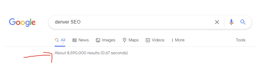 denver seo results