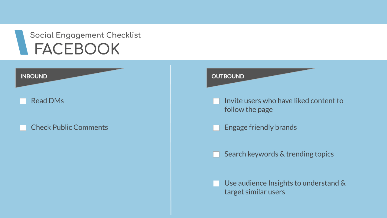  Infographic - Facebook Engagement Checklist