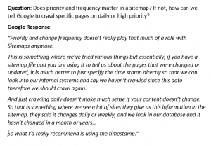 google timestamp best practices quote