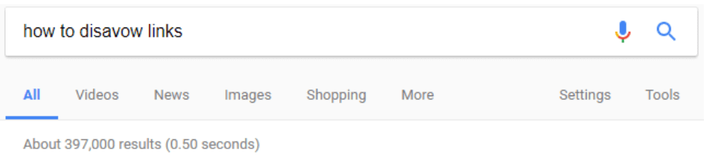 how to disavow links google search
