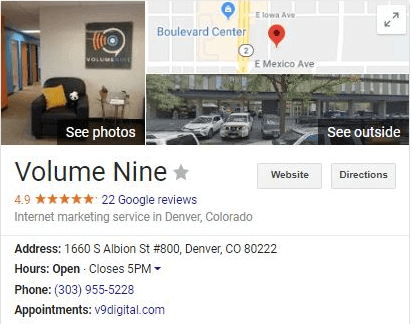 how to optimize google local listing example