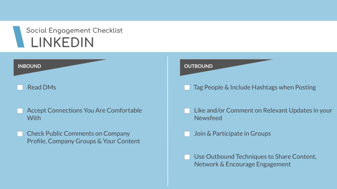  Infographic - LinkedIn Engagement Checklist